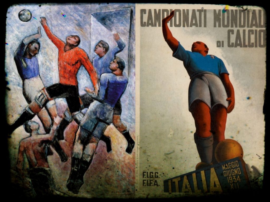 Sintesi di una partita di calcio di Carlo Carrà i mondiali del 1934 e non solo Gli Eroi del